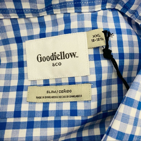 Mens Slim Fit Stretch L/S Button-Down Shirt 2XL - Picture 6 of 9